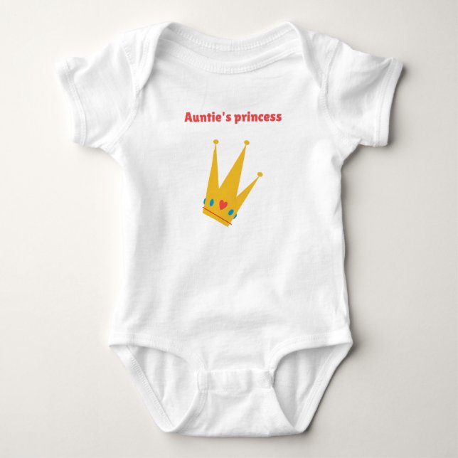 Auntie's princess baby bodysuit (Front)