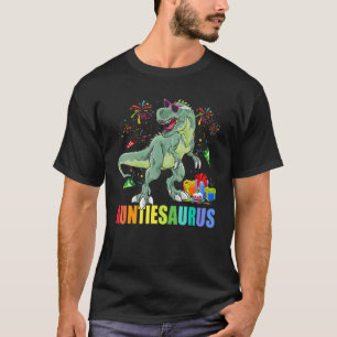 Auntiesaurus Birthday Rex Dinosaur Auntie Saurus T-Shirt