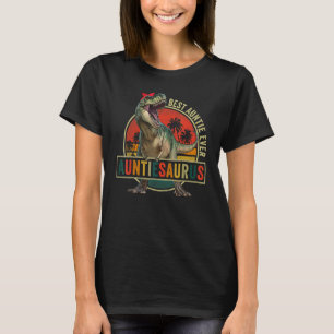 Auntiesaurus Rex Dinosaur Auntie Saurus Family Mat T-Shirt