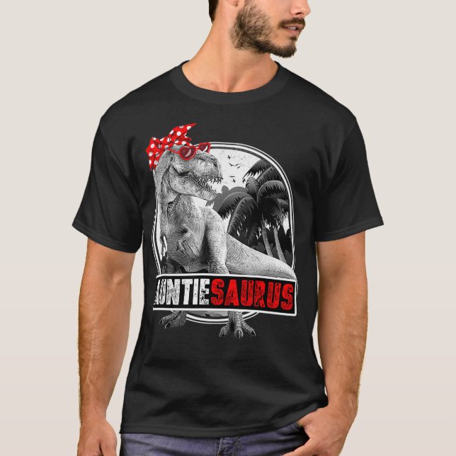 Auntiesaurus Shirt T-Rex Auntie Dinosaur (Front)