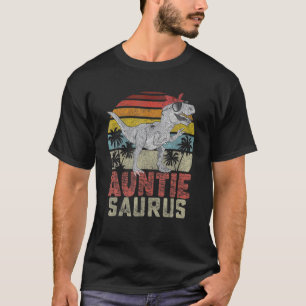 Auntiesaurus T Rex Dinosaur Auntie Saurus Family T-Shirt