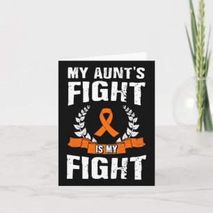 Aunt's Fight Is My Fight Leukaemia Awareness 1 Card