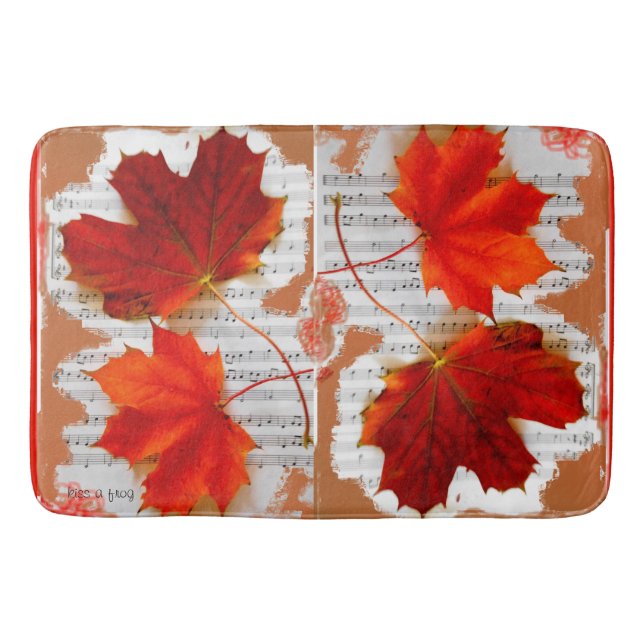 Auntumn Leaves with Music Bath Mat (Front)