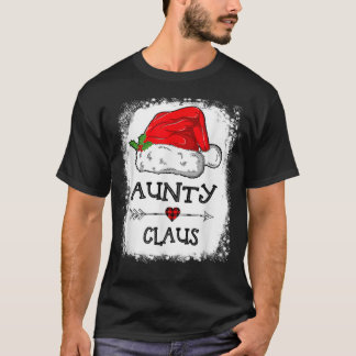 Aunty Claus Christmas Light Pajama Family Matching T-Shirt