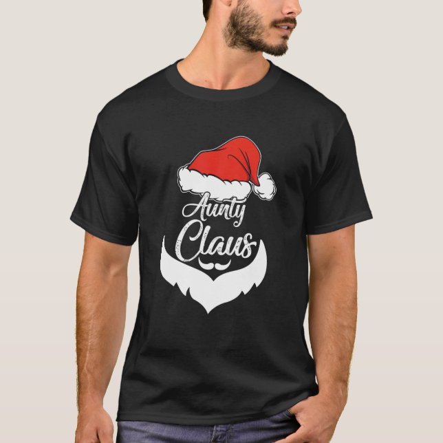 Aunty Claus Christmas Pyjamas Santa Costume T-Shirt (Front)
