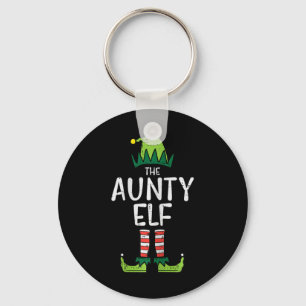 Aunty Elf Xmas Matching Christmas For Family Aunt Keychain