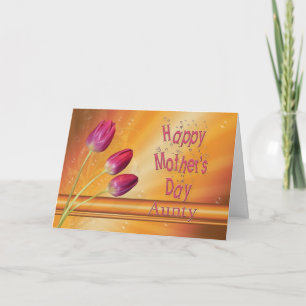 Aunty, Mother's Day, tulips full of sunshine Card