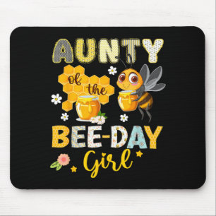 Aunty of The Bee-Day Girl Funny Bee Birthday Party Mouse Pad