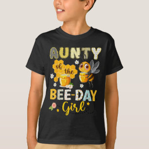 Aunty of The Bee-Day Girl Funny Bee Birthday Party T-Shirt