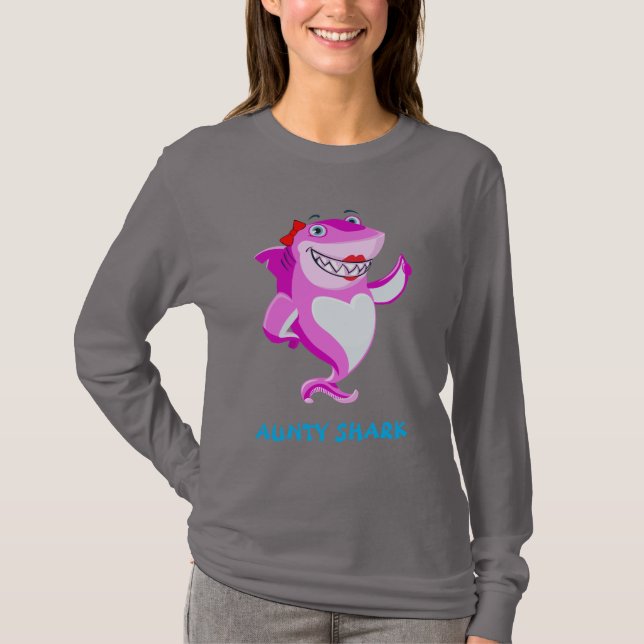 Aunty Shark |  Funny Personalized T-Shirt (Front)