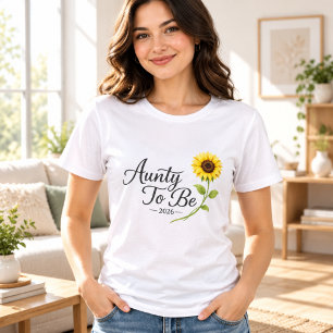 Aunty To Be 2026 Sunflower Pregnancy Announcement  Tri-Blend Shirt