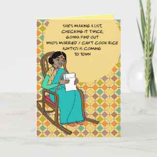 Auntyji is coming to town holiday card