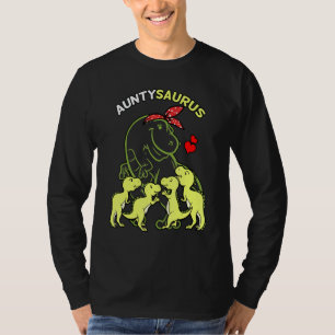 Auntysaurus Aunty 4 Kids Dinosaur Family Day T-Shirt