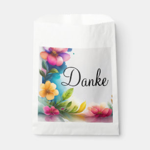 Auqarell Blumen bunt Favour Bag