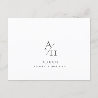 Aura11 believe in your vibes postcard