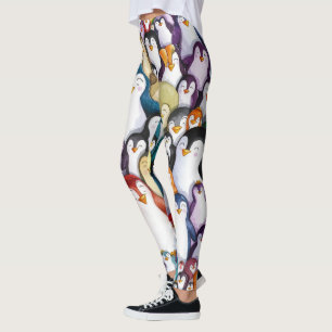 Aura arctique : Pingouin Design Aquarelle Leggings