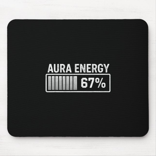 Aura At 67 Funny Six Seven Meme Gen Alpha Slang  Mouse Pad (Front)