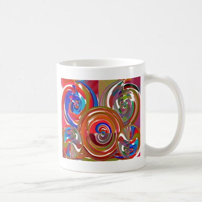 Aura Cleaning Circles - Reiki Meditation Mandala 7 Coffee Mug (Right)