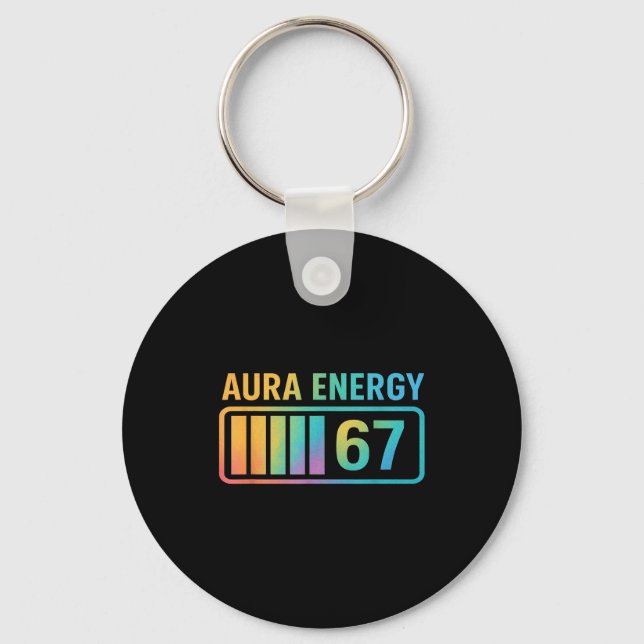 Aura Energy 67 Gen Alpha 6 7 Meme Infinite Rizz St Keychain (Front)