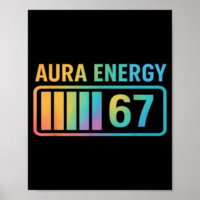Aura Energy 67 Gen Alpha 6 7 Meme Infinite Rizz St Poster (Front)