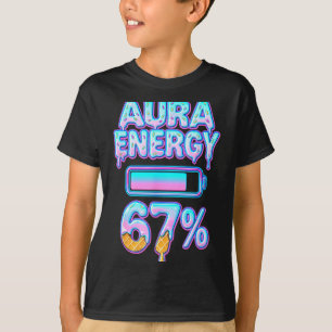 Aura Energy 67 Meme Ice Cream Drip 6 7 Funny Six S T-Shirt