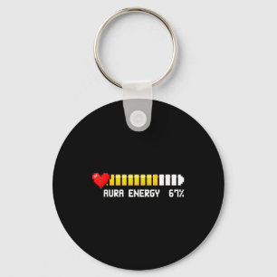 Aura Energy 67 Percent Meme Gamer Retro Video Game Keychain