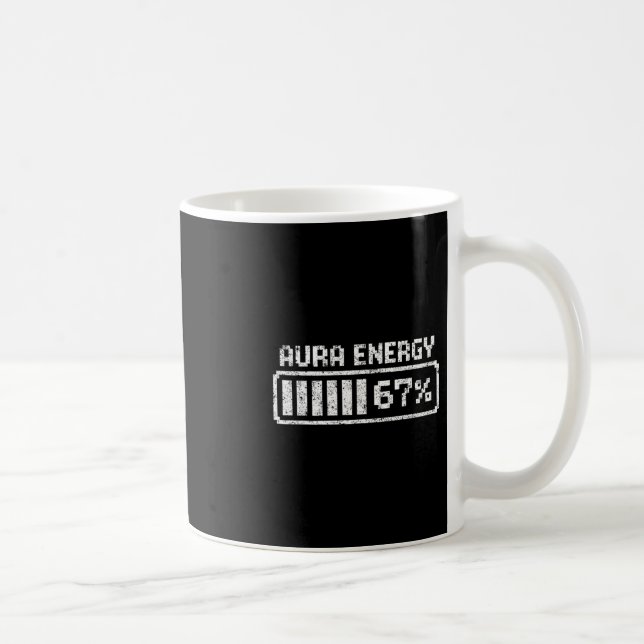 Aura Energy Six Seven 67 Meme  Coffee Mug (Right)