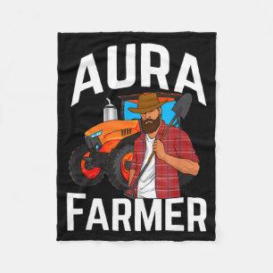 Aura Farmer Funny Meme  Fleece Blanket