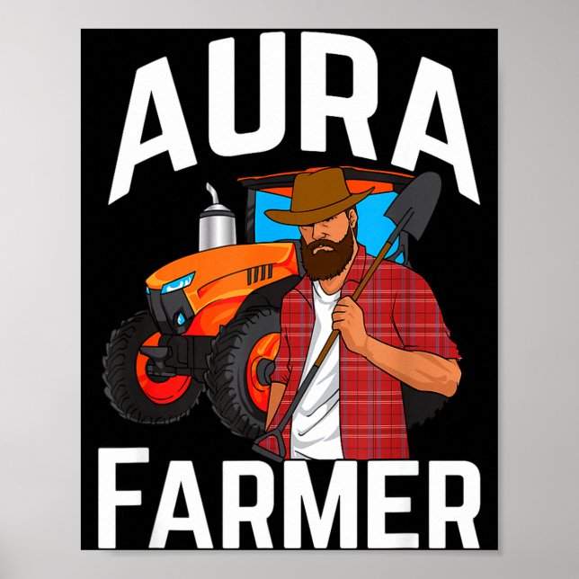 Aura Farmer Funny Meme  Poster (Front)