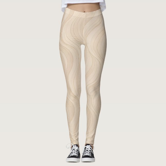 Aura Gradient Energy  Modern Pattern  Leggings (Front)