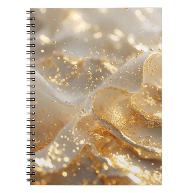 Aura of Gold – Journal de luxe blanc et or (Devant)