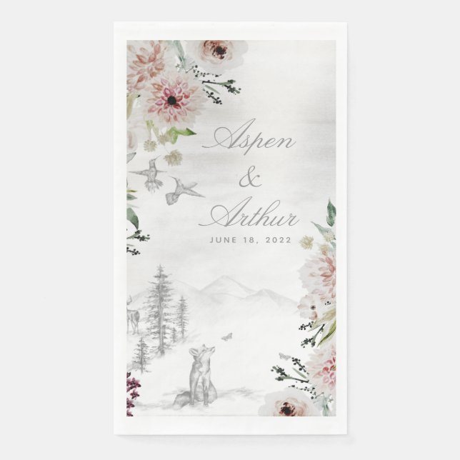 Aura Of Nature Wedding Dinner Napkins (Front)