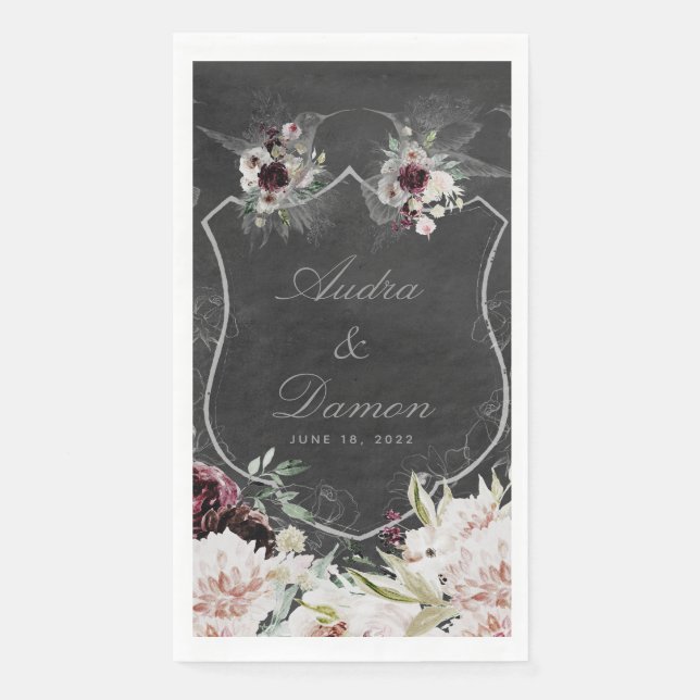 Aura Of Night Wedding Dinner Napkins (Front)