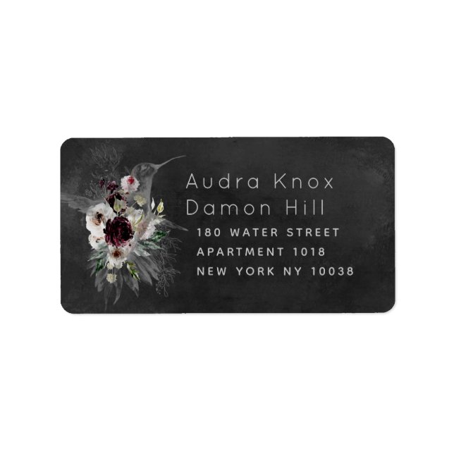 Aura Of Night Wedding RSVP Return Envelope Label (Front)