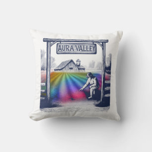 Aura Valley Farm Throw Pillow