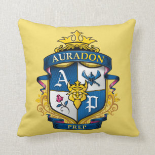 Auradon Prep Crest Throw Pillow
