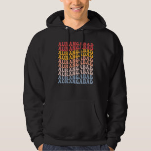 Aurangabad City Groovy Retro Hoodie