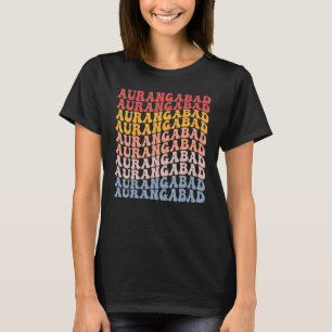 Aurangabad City Groovy Retro T-Shirt