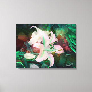 Auras Dancing with the Lilies Canvas Print