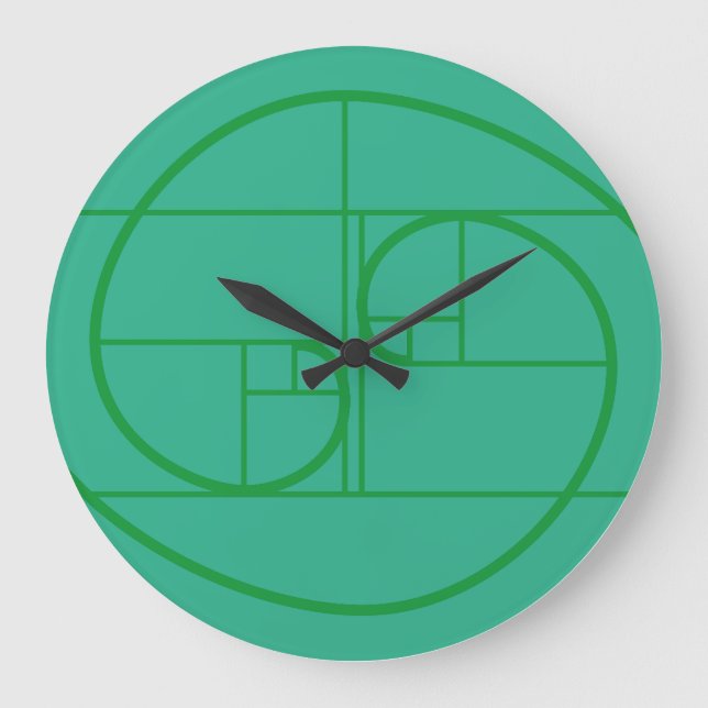 AUREA MATEMATICA ARTISTICA BY MASANSER PIXELAT LARGE CLOCK (Front)