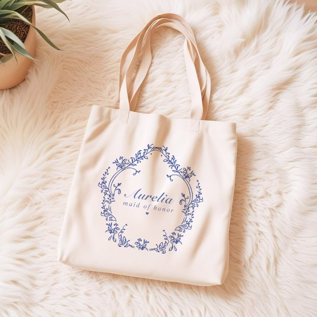 AURELIA Chinoiserie Something Blue Maid of Honour Tote Bag (Creator Uploaded)