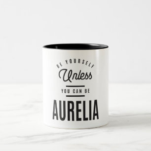 Aurelia Personalized Name  Two-Tone Coffee Mug