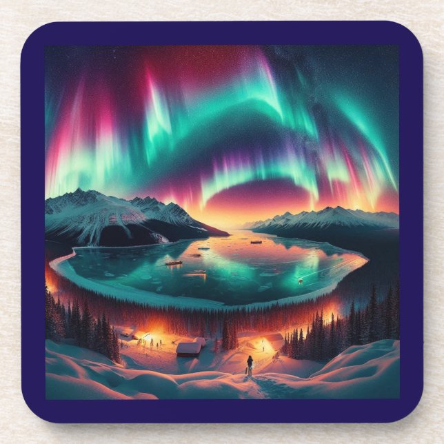 Aureola Borealis in Alaska Coaster (Front)