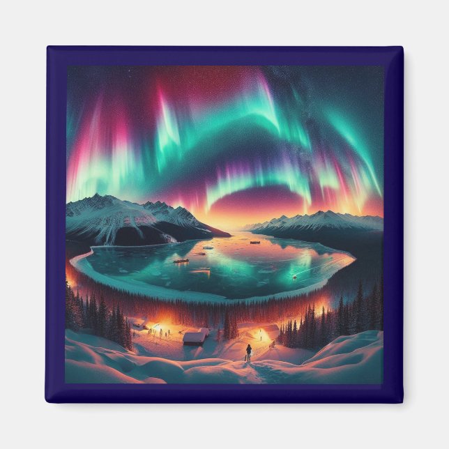 Aureola Borealis in Alaska Magnet (Front)