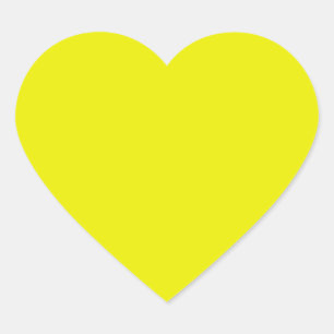 Aureolin (solid colour)  heart sticker