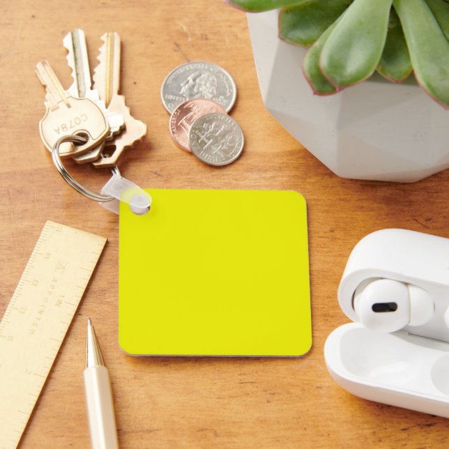 Aureolin (solid colour)  keychain (Desk)