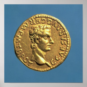 Aureus  of Caligula  bareheaded Poster