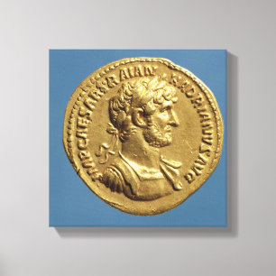 Aureus of Hadrian Canvas Print