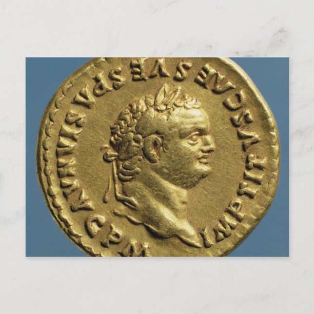 Aureus  of Nero  wearing a laurel wreath Postcard (Front)