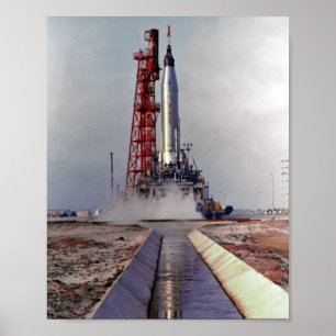 Aurora 7 (ZMercury Atlas 7) Prepares for Launch Poster
